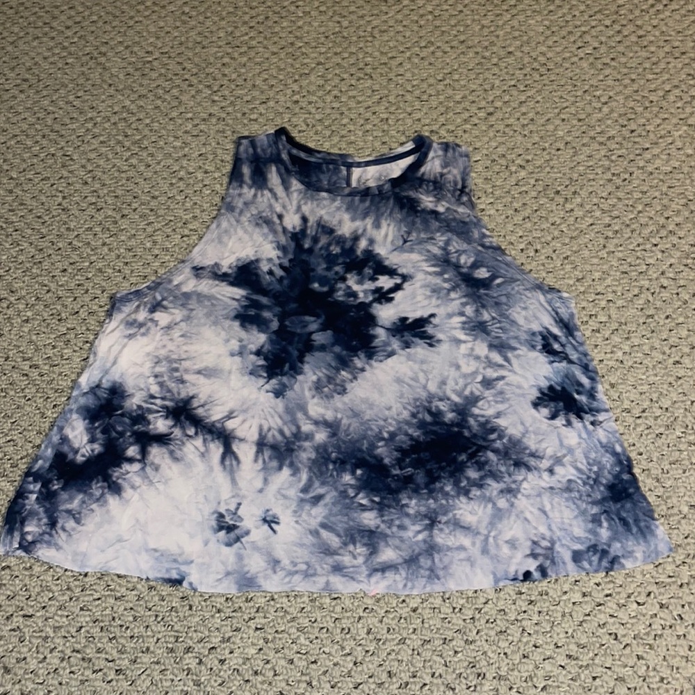 Flirtitude XL blue tie dye tank